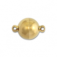 Stainless steel findings magnetic clasp ball 10mm Gold