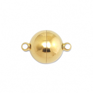 Stainless steel findings magnetic clasp ball 8mm Gold