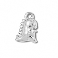 Stainless steel charms dinosaur Silver