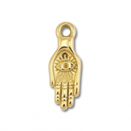 Stainless steel charms hand with eye Gold