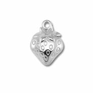 Stainless steel charms strawberry Silver
