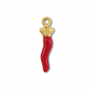 Stainless steel charms pepper Gold-Red