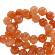 Natural stone beads Agate and Carnelian 6mm Orange Opal