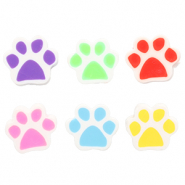 Polymer beads dog paw White-Multicolour