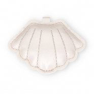 Statement charms shell Ivory White
