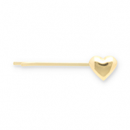 Hair accessories bobby pin heart Gold
