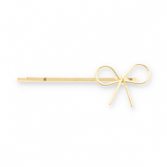 Hair accessories bobby pin bow Gold