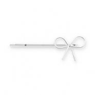 Hair accessories bobby pin bow Silver