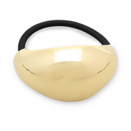 Hair accessories hair tie with metal Gold-Black