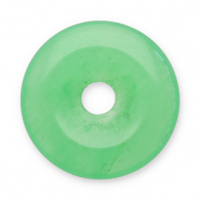 Natural stone charms Agate donut 16mm Green