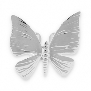 Stainless steel rings butterfly Silver