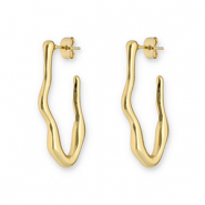 Stainless steel earrings / earpins irregular Gold