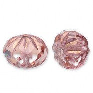 Czech Beads FPB round 10x7mm Rosaline-Bronze