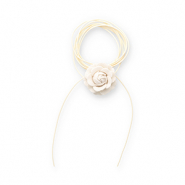 Flower choker Beige-Vanilla Yellow