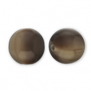 Resin beads 12mm Greige-Dark Brown
