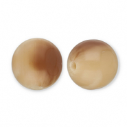 Resin beads 14mm Camel-Light Brown