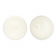12 mm acrylic beads round Off White-White