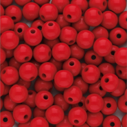 8 mm acrylic beads shiny Red