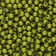 4 mm acrylic beads shiny Olive Green