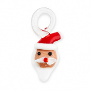 Glass charms Santa Red-White
