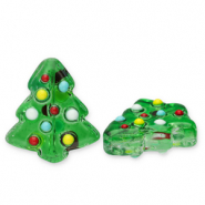 Glass beads Christmas tree Green-Multicolour
