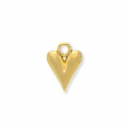 Stainless steel charms heart Gold