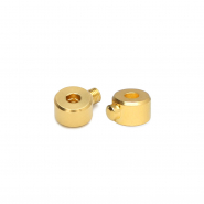Eco-brass&reg; DQ European metal findings crimp bead tube Gold (Nickelfree)