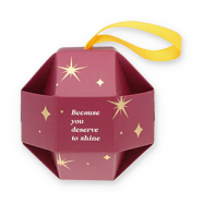 BY31&reg; Jewellery (gift) box ball "Because you deserve to shine" Berry Wine Red-Gold-White-Yellow