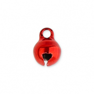 Metal charms little bells 6mm Red