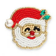 Brooches santa Red-White-Gold