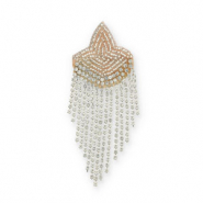 Brooches with strass Crystal-Beige