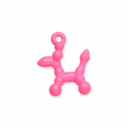 Metal charms balloon dog Neon Pink