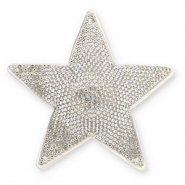 Statement charms with strass star Crystal-White