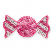 Statement charms with strass candy Dark Pink-Crystal
