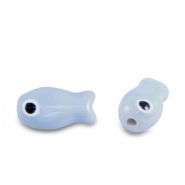 Ceramic beads fish Light Blue