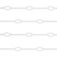 Stainless steel findings belcher chain oval Silver