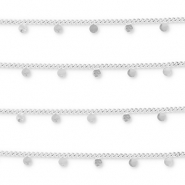Stainless steel findings belcher chain with coins Silver