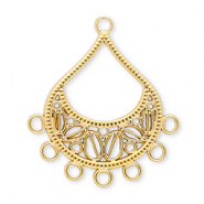 Stainless steel findings charms drop with 7 loops Gold