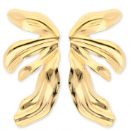 Stainless steel earrings / earpins wings Gold