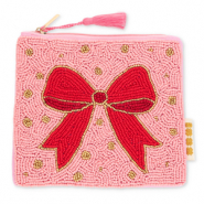 BY31&reg; Pouch bow Light Pink-Red-Gold