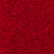 Miyuki seed beads 11/0 Transparent Matte ruby red 11-141F