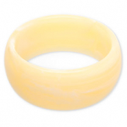 Bracelets bangle resin Vanilla Yellow-White