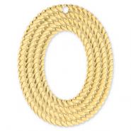 Stainless steel charms oval Gold