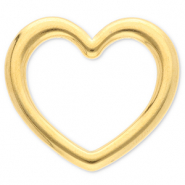 Stainless steel findings connector heart Gold