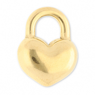 Stainless steel charms heart Gold