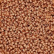 Preciosa glass seed beads 8/0 Metallic Rose Gold