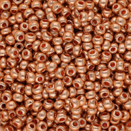 Preciosa glass seed beads 6/0 Metallic Rose Gold
