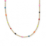 Stainless steel necklaces Neon Multicolour-Gold
