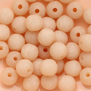 Super Polaris Apaco beads round 6mm matt Light Peach