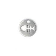 DQ European metal charms connector fishbone Antique Silver (Nickelfree)